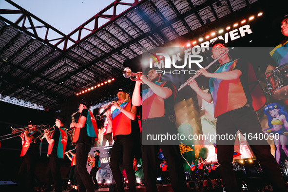 Max Pezzali performs live during the Max Forever Tour 2024 at San Siro Stadium in Milan, Italy, on July 01, 2024 