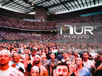 Max Pezzali performs live during the Max Forever Tour 2024 at San Siro Stadium in Milan, Italy, on July 01, 2024 (