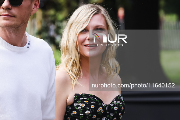 Kirsten Dunst attends the Gucci Fashion Show during the Milan Womenswear Spring/Summer 2025 in Milan, Italy, on September 27, 2024 