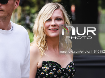 Kirsten Dunst attends the Gucci Fashion Show during the Milan Womenswear Spring/Summer 2025 in Milan, Italy, on September 27, 2024 (