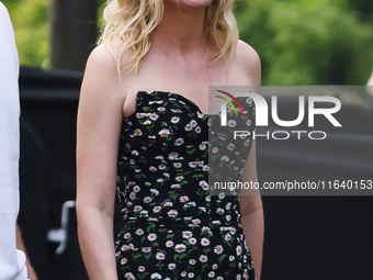 Kirsten Dunst attends the Gucci Fashion Show during the Milan Womenswear Spring/Summer 2025 in Milan, Italy, on September 27, 2024 (