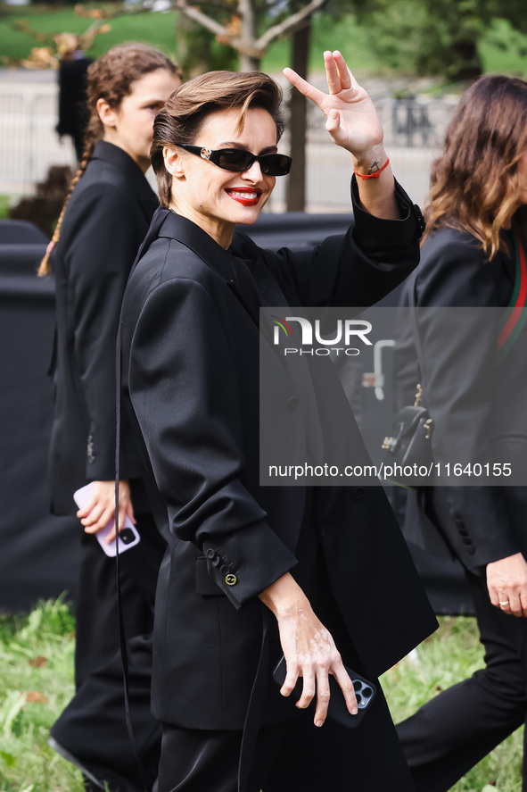 Kasia Smutniak attends the Gucci Fashion Show during the Milan Womenswear Spring/Summer 2025 in Milan, Italy, on September 27, 2024 