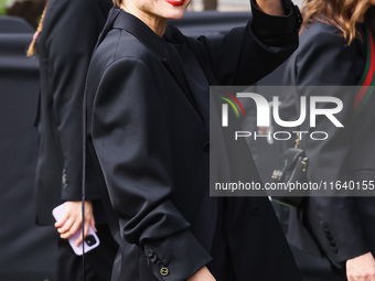 Kasia Smutniak attends the Gucci Fashion Show during the Milan Womenswear Spring/Summer 2025 in Milan, Italy, on September 27, 2024 (