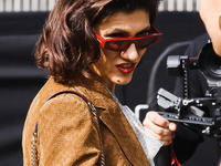 Elisa attends the Gucci Fashion Show during the Milan Womenswear Spring/Summer 2025 in Milan, Italy, on September 27, 2024 (