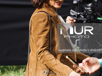 Elisa attends the Gucci Fashion Show during the Milan Womenswear Spring/Summer 2025 in Milan, Italy, on September 27, 2024 (