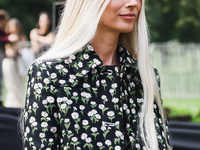 Kirsty Hume attends the Gucci Fashion Show during the Milan Womenswear Spring/Summer 2025 in Milan, Italy, on September 27, 2024 (