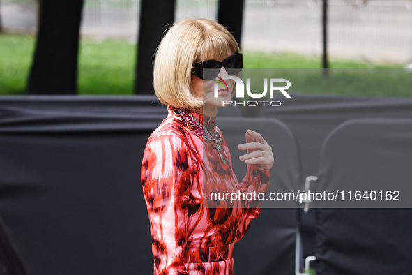 Anna Wintour attends the Gucci Fashion Show during the Milan Womenswear Spring/Summer 2025 in Milan, Italy, on September 27, 2024 