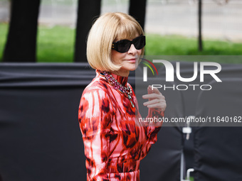 Anna Wintour attends the Gucci Fashion Show during the Milan Womenswear Spring/Summer 2025 in Milan, Italy, on September 27, 2024 (