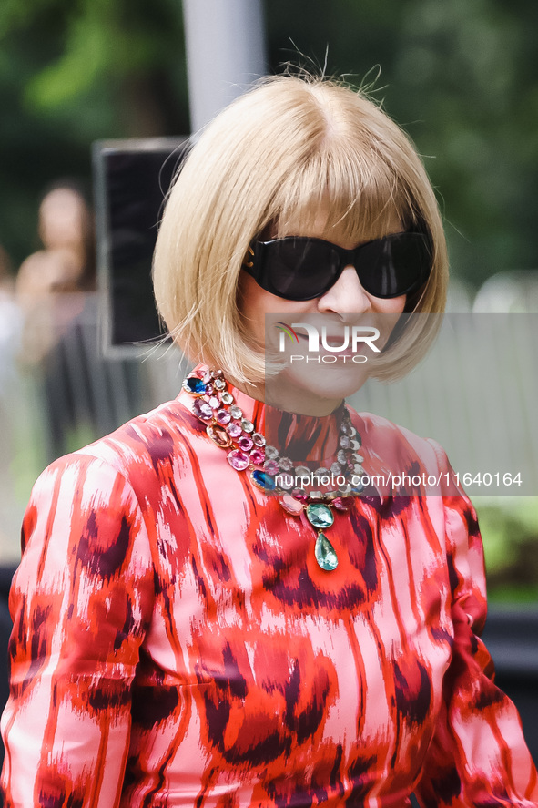 Anna Wintour attends the Gucci Fashion Show during the Milan Womenswear Spring/Summer 2025 in Milan, Italy, on September 27, 2024 