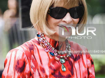 Anna Wintour attends the Gucci Fashion Show during the Milan Womenswear Spring/Summer 2025 in Milan, Italy, on September 27, 2024 (