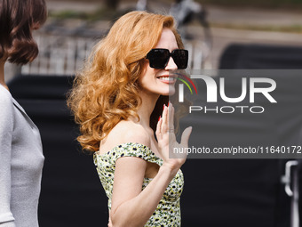 Jessica Chastain attends the Gucci Fashion Show during the Milan Womenswear Spring/Summer 2025 in Milan, Italy, on September 27, 2024 (