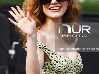 Jessica Chastain attends the Gucci Fashion Show during the Milan Womenswear Spring/Summer 2025 in Milan, Italy, on September 27, 2024 (