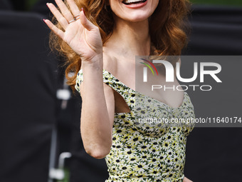 Jessica Chastain attends the Gucci Fashion Show during the Milan Womenswear Spring/Summer 2025 in Milan, Italy, on September 27, 2024 (