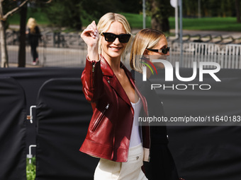 Poppy Delevingne attends the Gucci Fashion Show during the Milan Womenswear Spring/Summer 2025 in Milan, Italy, on September 27, 2024 (