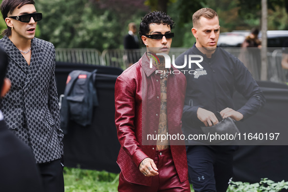 Tony Effe attends the Gucci Fashion Show during the Milan Womenswear Spring/Summer 2025 in Milan, Italy, on September 27, 2024 