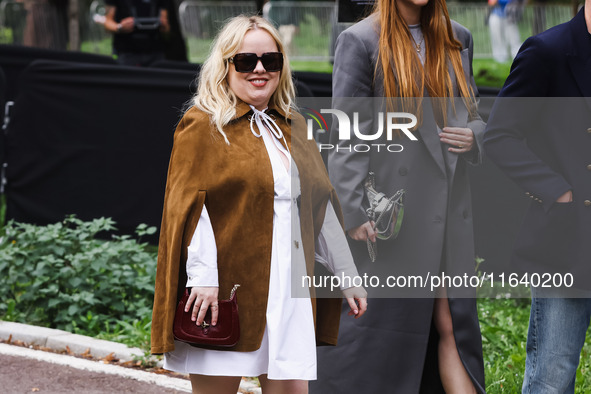 Nicola Coughlan attends the Gucci Fashion Show during the Milan Womenswear Spring/Summer 2025 in Milan, Italy, on September 27, 2024. 