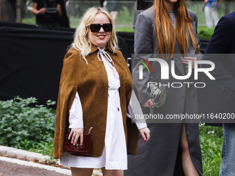 Nicola Coughlan attends the Gucci Fashion Show during the Milan Womenswear Spring/Summer 2025 in Milan, Italy, on September 27, 2024. (