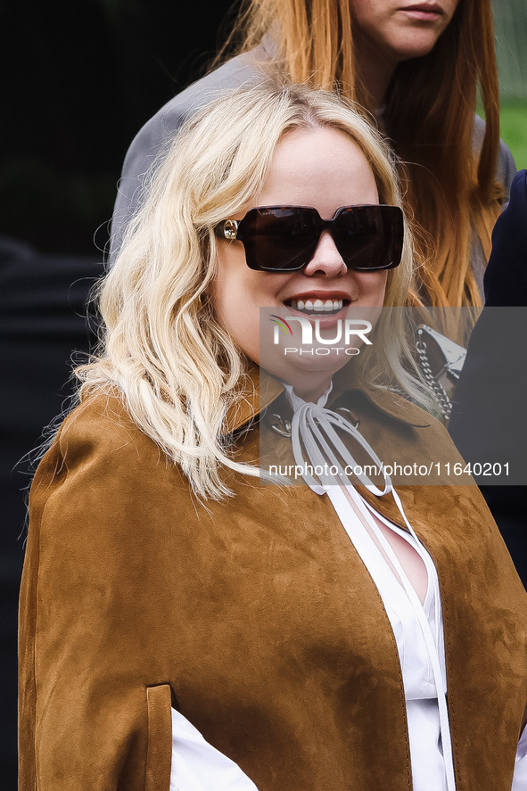 Nicola Coughlan attends the Gucci Fashion Show during the Milan Womenswear Spring/Summer 2025 in Milan, Italy, on September 27, 2024. 