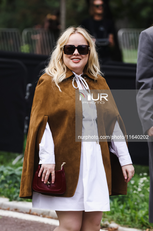 Nicola Coughlan attends the Gucci Fashion Show during the Milan Womenswear Spring/Summer 2025 in Milan, Italy, on September 27, 2024. 