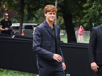 Jannik Sinner attends the Gucci Fashion Show during the Milan Womenswear Spring/Summer 2025 in Milan, Italy, on September 27, 2024 (