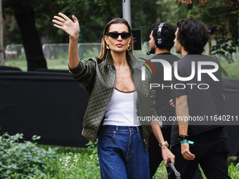 Sveva Alviti attends the Gucci Fashion Show during the Milan Womenswear Spring/Summer 2025 in Milan, Italy, on September 27, 2024 (