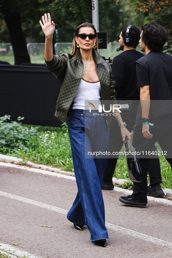 Sveva Alviti attends the Gucci Fashion Show during the Milan Womenswear Spring/Summer 2025 in Milan, Italy, on September 27, 2024 