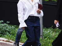 Gaia Gozzi attends the Gucci Fashion Show during the Milan Womenswear Spring/Summer 2025 in Milan, Italy, on September 27, 2024 (