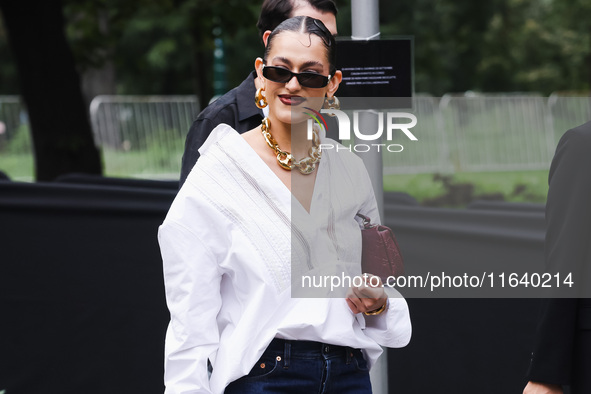 Gaia Gozzi attends the Gucci Fashion Show during the Milan Womenswear Spring/Summer 2025 in Milan, Italy, on September 27, 2024 