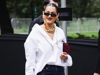 Gaia Gozzi attends the Gucci Fashion Show during the Milan Womenswear Spring/Summer 2025 in Milan, Italy, on September 27, 2024 (