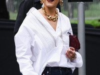 Gaia Gozzi attends the Gucci Fashion Show during the Milan Womenswear Spring/Summer 2025 in Milan, Italy, on September 27, 2024 (