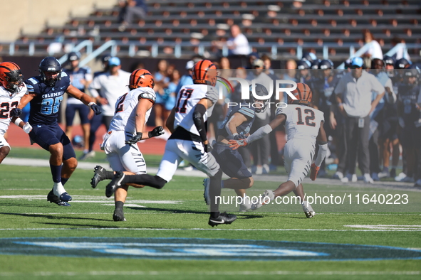 Columbia Lions running back Joey Giorgi #25 tries to find a hole during the NCAA football game against the Princeton Tigers at Robert K. Kra...