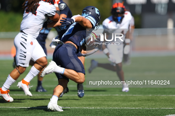 Columbia Lions running back Joey Giorgi #25 participates in the NCAA football game against the Princeton Tigers at Robert K. Kraft Field at...