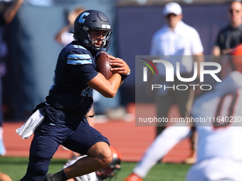 Columbia Lions quarterback Chase Goodwin #15 turns the corner to score during the NCAA football game against the Princeton Tigers at Robert...