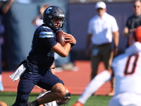 Columbia Lions quarterback Chase Goodwin #15 turns the corner to score during the NCAA football game against the Princeton Tigers at Robert...