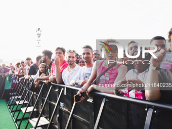 The crowd at the Nicki Minaj concert in Milan, Italy, on July 3, 2024, at Fiera Milano Live Rho (