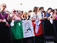 The crowd at the Nicki Minaj concert in Milan, Italy, on July 3, 2024, at Fiera Milano Live Rho (