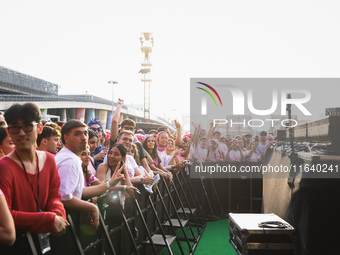 The crowd at the Nicki Minaj concert in Milan, Italy, on July 3, 2024, at Fiera Milano Live Rho (