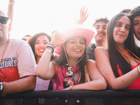 The crowd at the Nicki Minaj concert in Milan, Italy, on July 3, 2024, at Fiera Milano Live Rho (