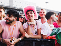 The crowd at the Nicki Minaj concert in Milan, Italy, on July 3, 2024, at Fiera Milano Live Rho (