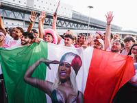 The crowd at the Nicki Minaj concert in Milan, Italy, on July 3, 2024, at Fiera Milano Live Rho (