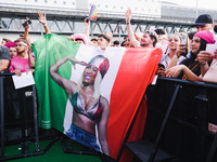 The crowd at the Nicki Minaj concert in Milan, Italy, on July 3, 2024, at Fiera Milano Live Rho (