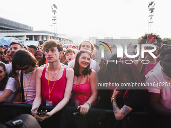 The crowd at the Nicki Minaj concert in Milan, Italy, on July 3, 2024, at Fiera Milano Live Rho (