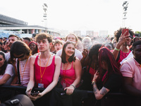 The crowd at the Nicki Minaj concert in Milan, Italy, on July 3, 2024, at Fiera Milano Live Rho (