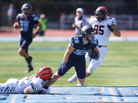 Columbia Lions running back Griffin Johnson #32 participates in the NCAA football game against the Princeton Tigers at Robert K. Kraft Field...