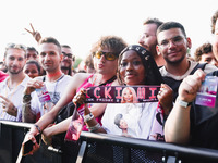 The crowd at the Nicki Minaj concert in Milan, Italy, on July 3, 2024, at Fiera Milano Live Rho (