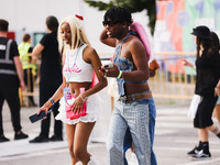 The crowd at the Nicki Minaj concert in Milan, Italy, on July 3, 2024, at Fiera Milano Live Rho (