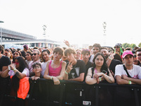 The crowd at the Nicki Minaj concert in Milan, Italy, on July 3, 2024, at Fiera Milano Live Rho (