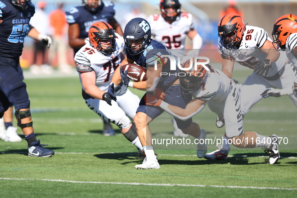 Columbia Lions running back Joey Giorgi #25 tries to find a hole during the NCAA football game against the Princeton Tigers at Robert K. Kra...