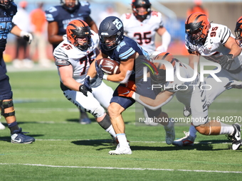 Columbia Lions running back Joey Giorgi #25 tries to find a hole during the NCAA football game against the Princeton Tigers at Robert K. Kra...