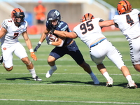 Columbia Lions running back Joey Giorgi #25 tries to find a hole during the NCAA football game against the Princeton Tigers at Robert K. Kra...